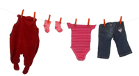 baby clothes on clothesline