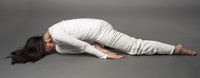 yoga forward bend with leg extension